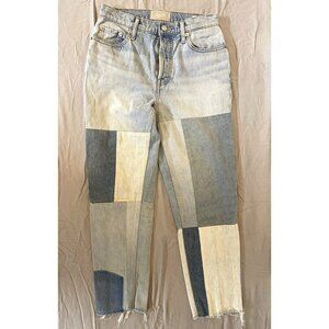 Everlane Womens‎ 90's Cheeky Jeans Size 25 Cropped Patchwork Button Fly Ankle